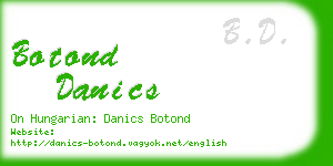 botond danics business card